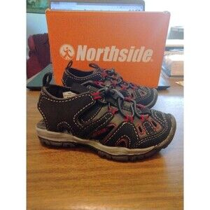 Northside Burke II Waterproof Sandal Black/Red Toddler Size 7